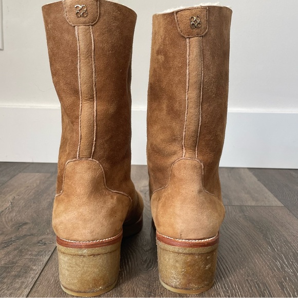 NWOT Coach Patsy Boot Fleece/Shearling Camel Suede Boots.  Size 10 - Picture 7 of 12
